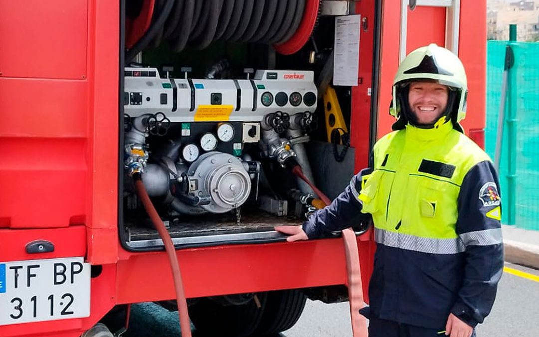 Bombero de la Cuarta Compañía participó de una pasantía en España