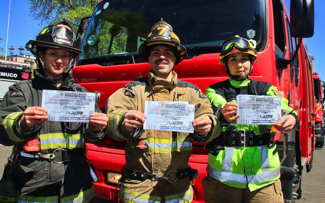 El Cuerpo de Bomberos de Temuco lanzó su Rifa Monumental 2024